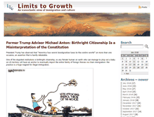 Tablet Screenshot of limitstogrowth.org